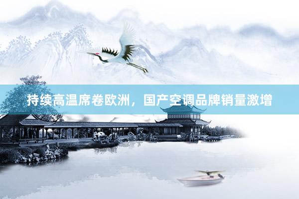 持续高温席卷欧洲，国产空调品牌销量激增