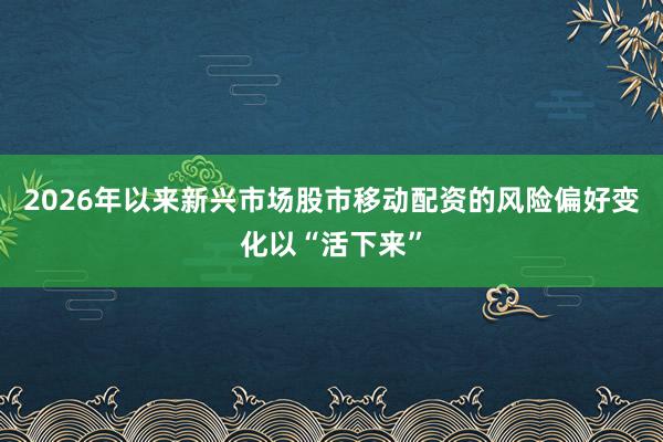 2026年以来新兴市场股市移动配资的风险偏好变化以“活下来”