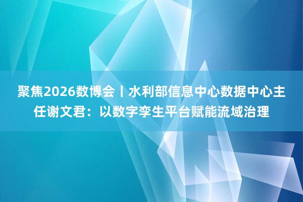 聚焦2026数博会丨水利部信息中心数据中心主任谢文君：以数字孪生平台赋能流域治理